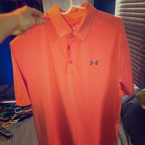 Orange Under Armour Polo